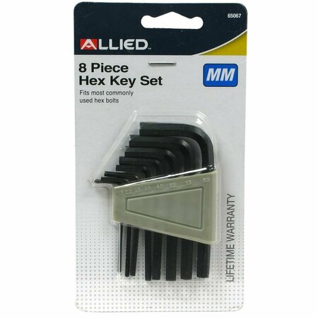 ALLIED INTERNATIONAL HEX KEY SET METRIC 8PC 65067